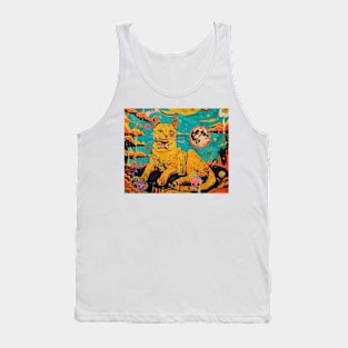 Cat on fabric Tank Top